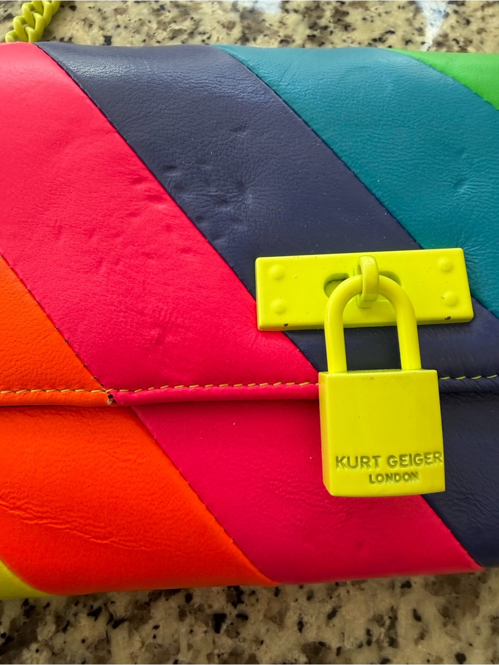 Kurt Geiger Neon Multi-Stripe Crossbody Bag - Picture 2 of 6